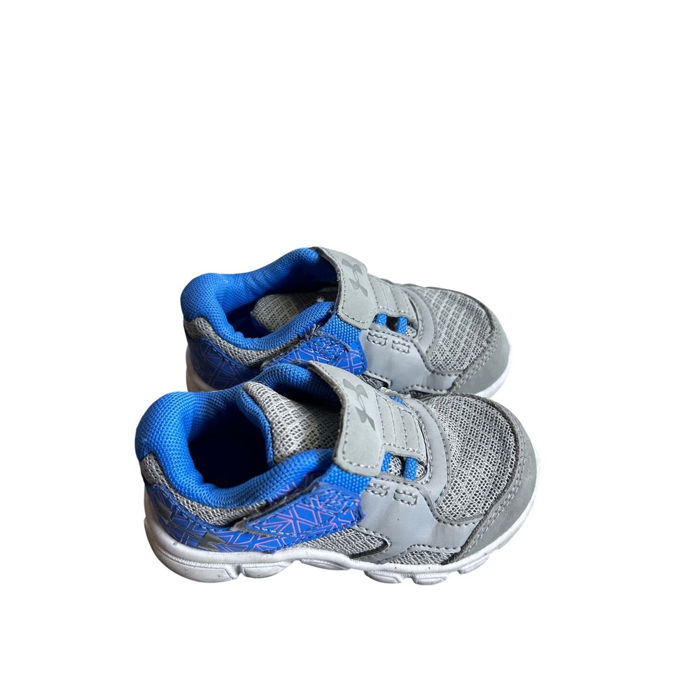 Under Armour Assert 6 Sneakers 5K Grey Blue Hook Loop Kids